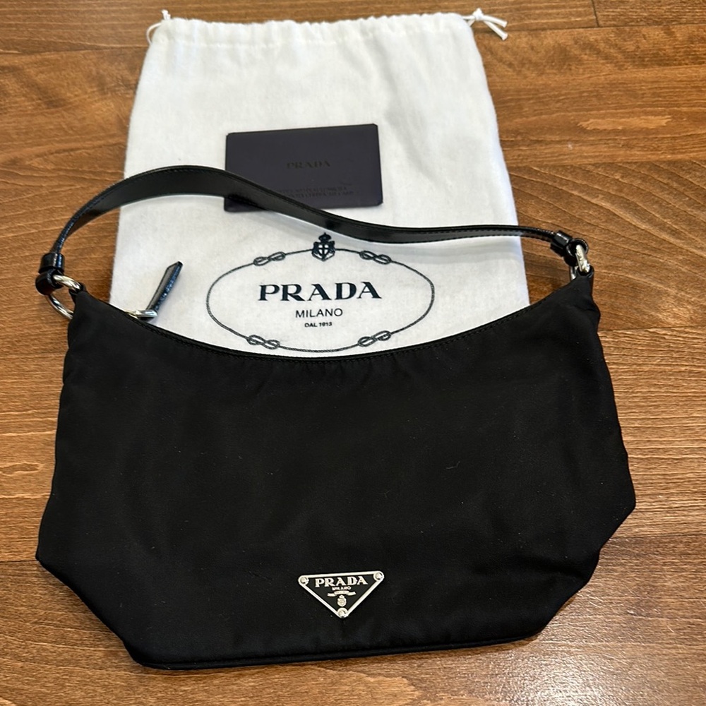 Prada Black Nylon Shoulder Bag